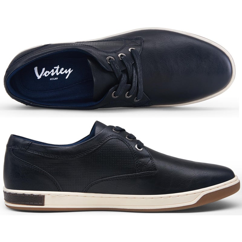 Vostey Men's Fashion Sneakers Black Simple Leisure Style Casual Shoes(B81Q11 Black 13) - Image 2